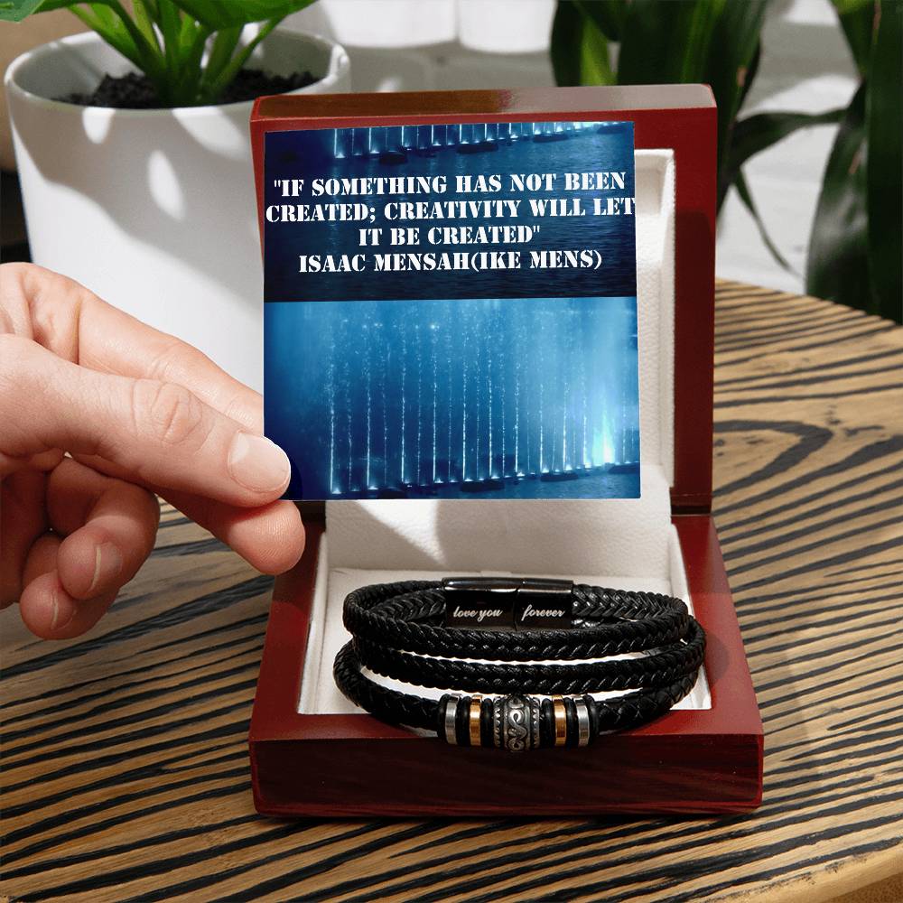 IKE MENS Quote Love You Forever Bracelet