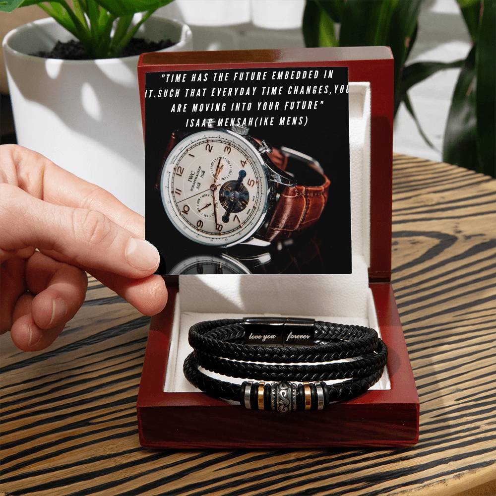IKE MENS Quote Love You Forever Bracelet