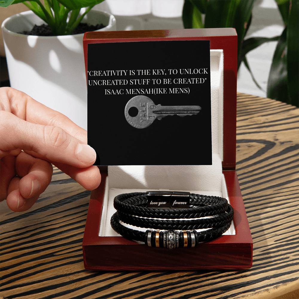 IKE MENS Quote Love You Forever Bracelet