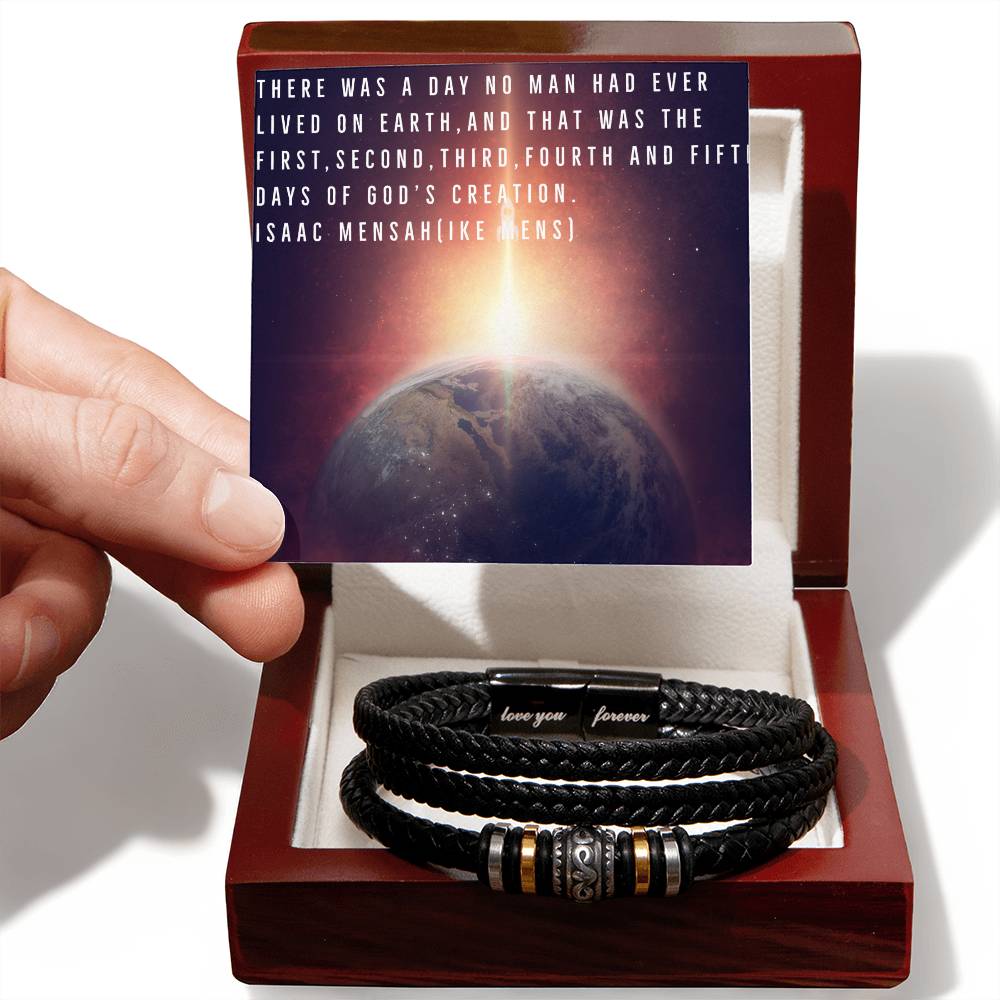 IKE MENS Quote Love You Forever Bracelet