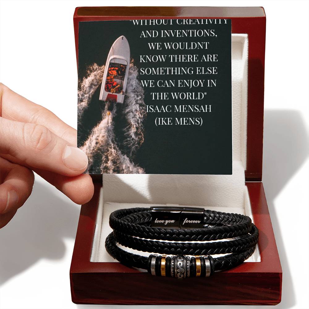 IKE MENS Quote Love You Forever Bracelet