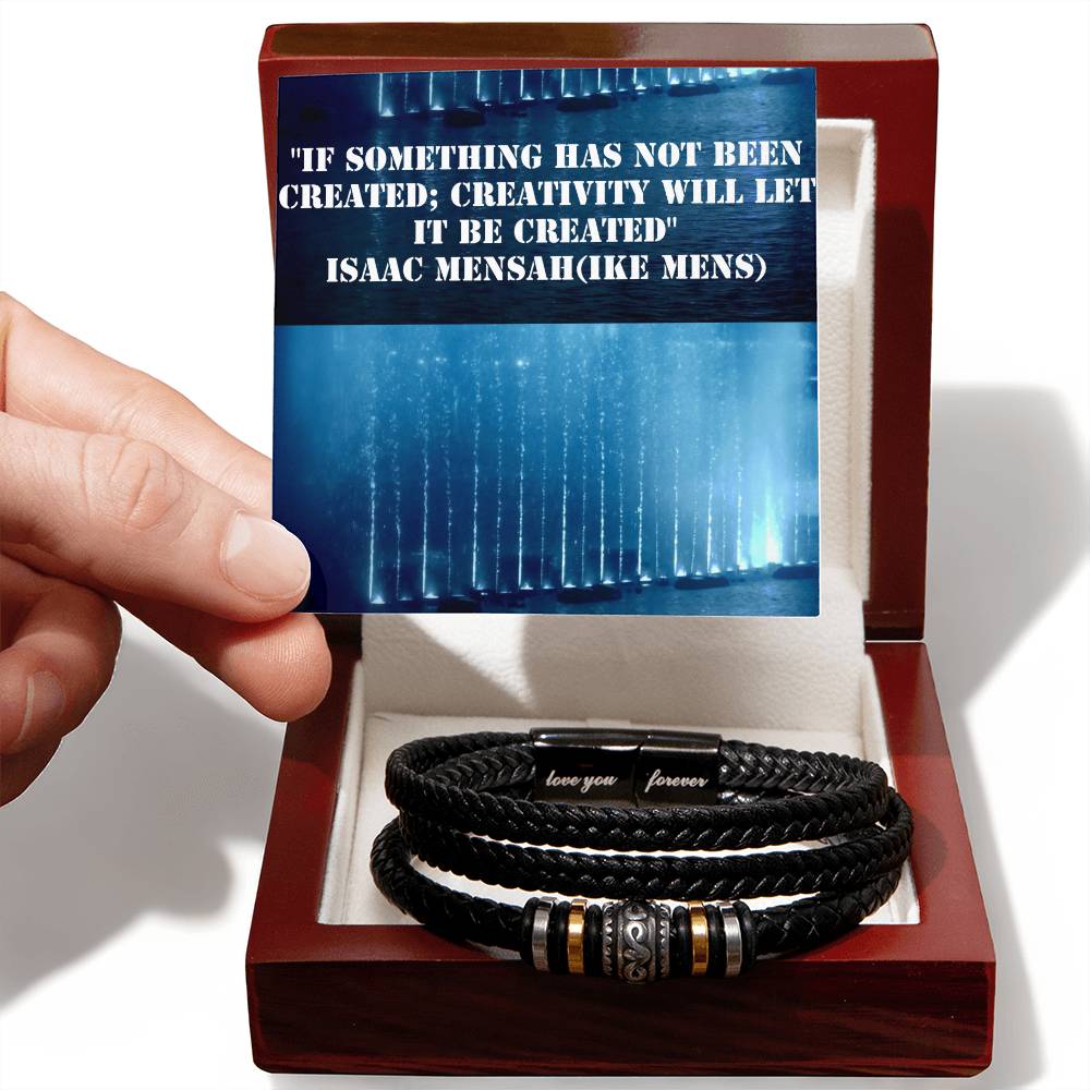 IKE MENS Quote Love You Forever Bracelet