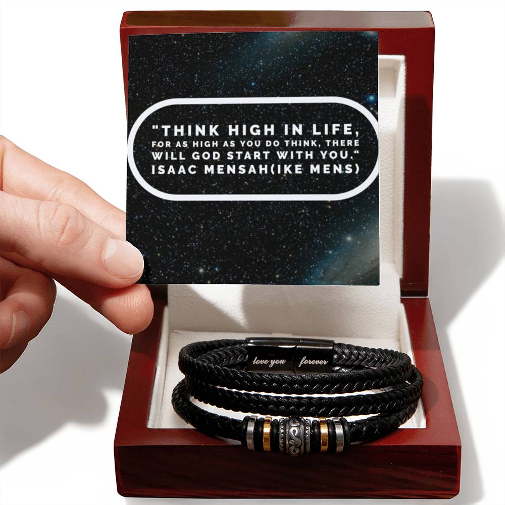 IKE MENS Quote Love You Forever Bracelet