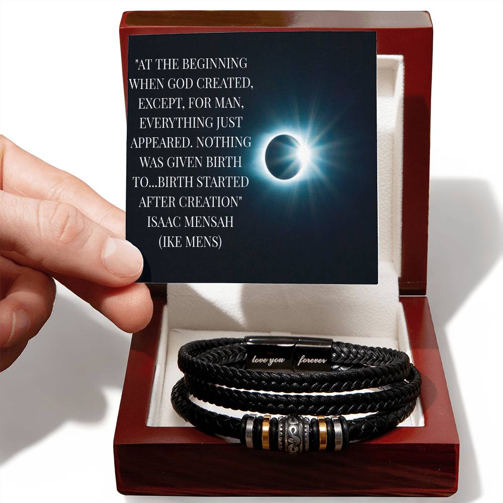 IKE MENS QUOTE LOVE YOU FOREVER  BRACELET