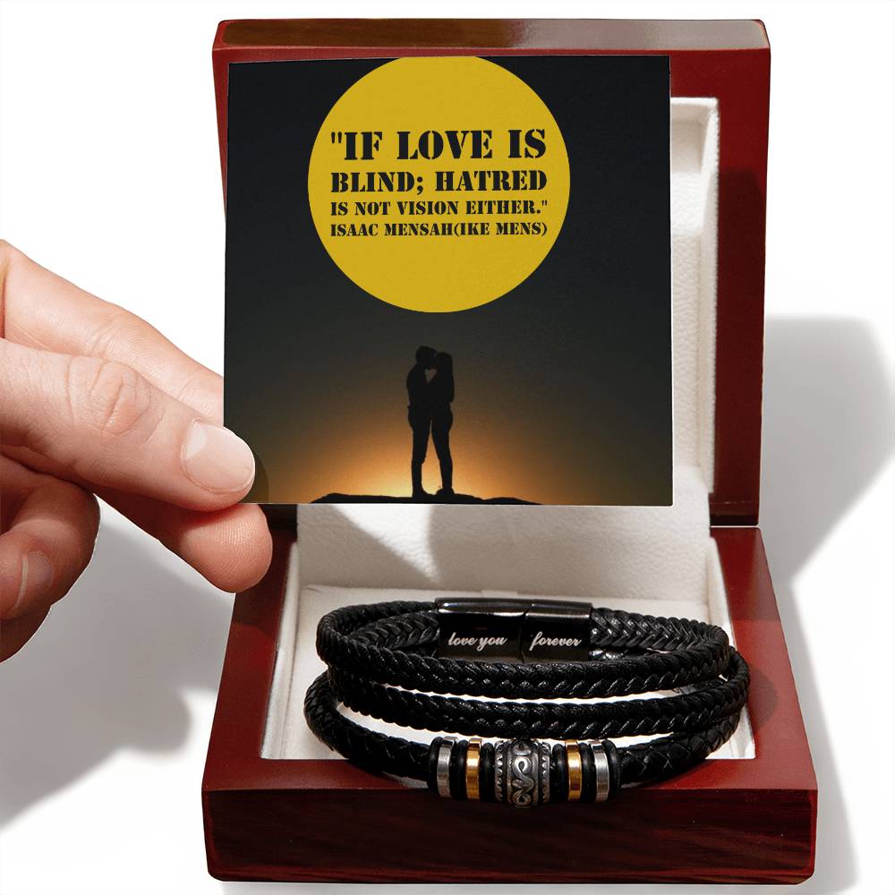 IKE MENS Quote Love You Forever Bracelet