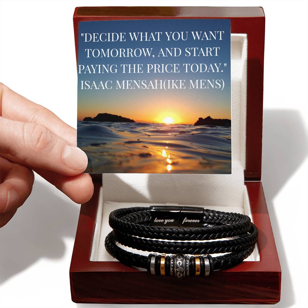 IKE MENS Quote Love You Forever Bracelet