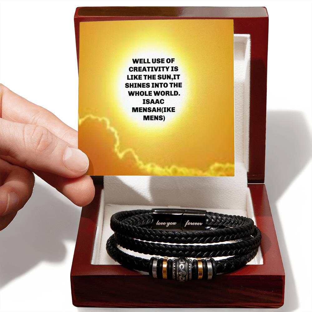 IKE MENS Quote Love You Forever Bracelet