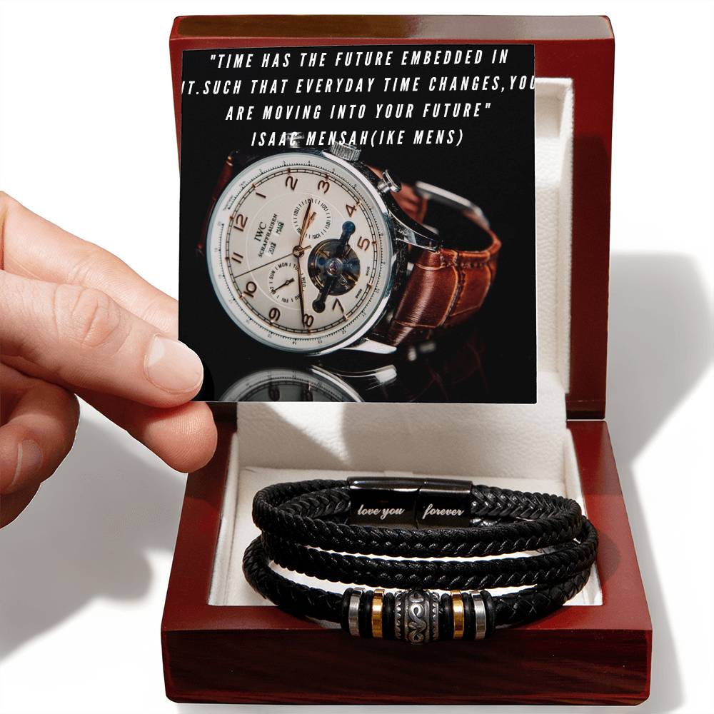 IKE MENS Quote Love You Forever Bracelet