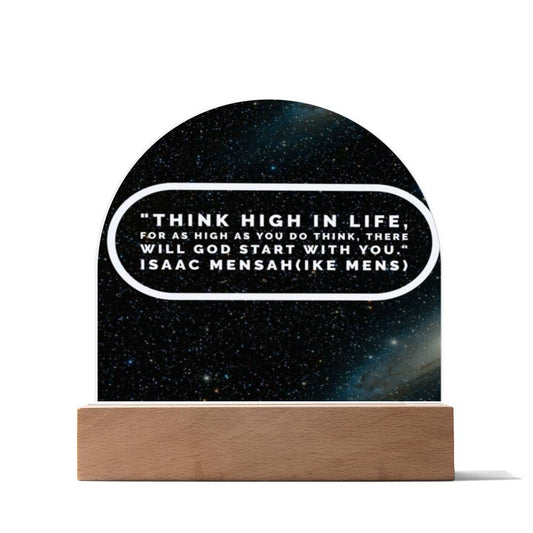 IKE MENS Quote Acrylic Dome Plaque