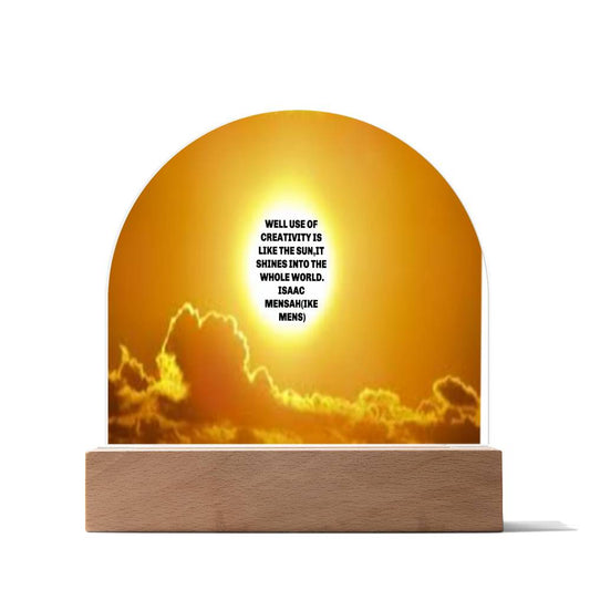 IKE MENS Quote Acrylic Dome Plaque