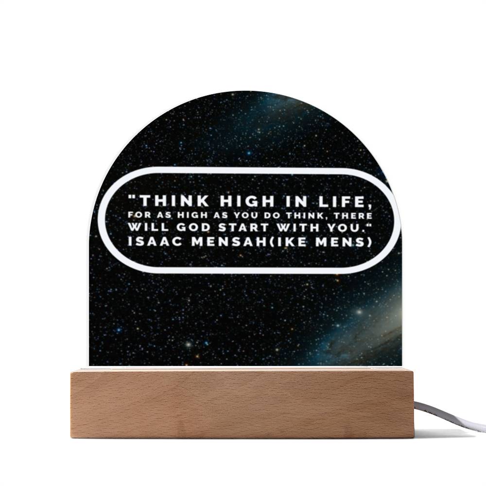 IKE MENS Quote Acrylic Dome Plaque
