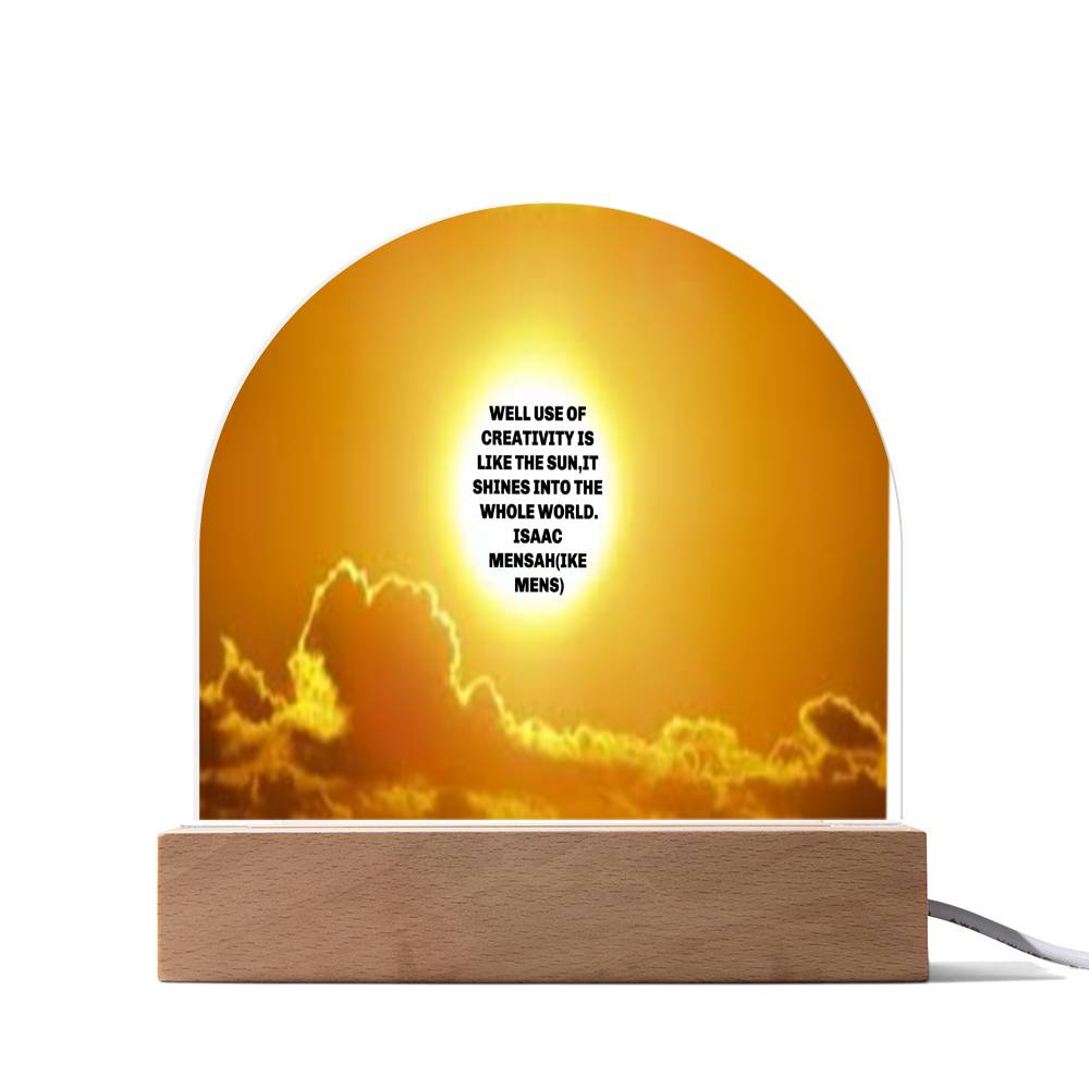 IKE MENS Quote Acrylic Dome Plaque