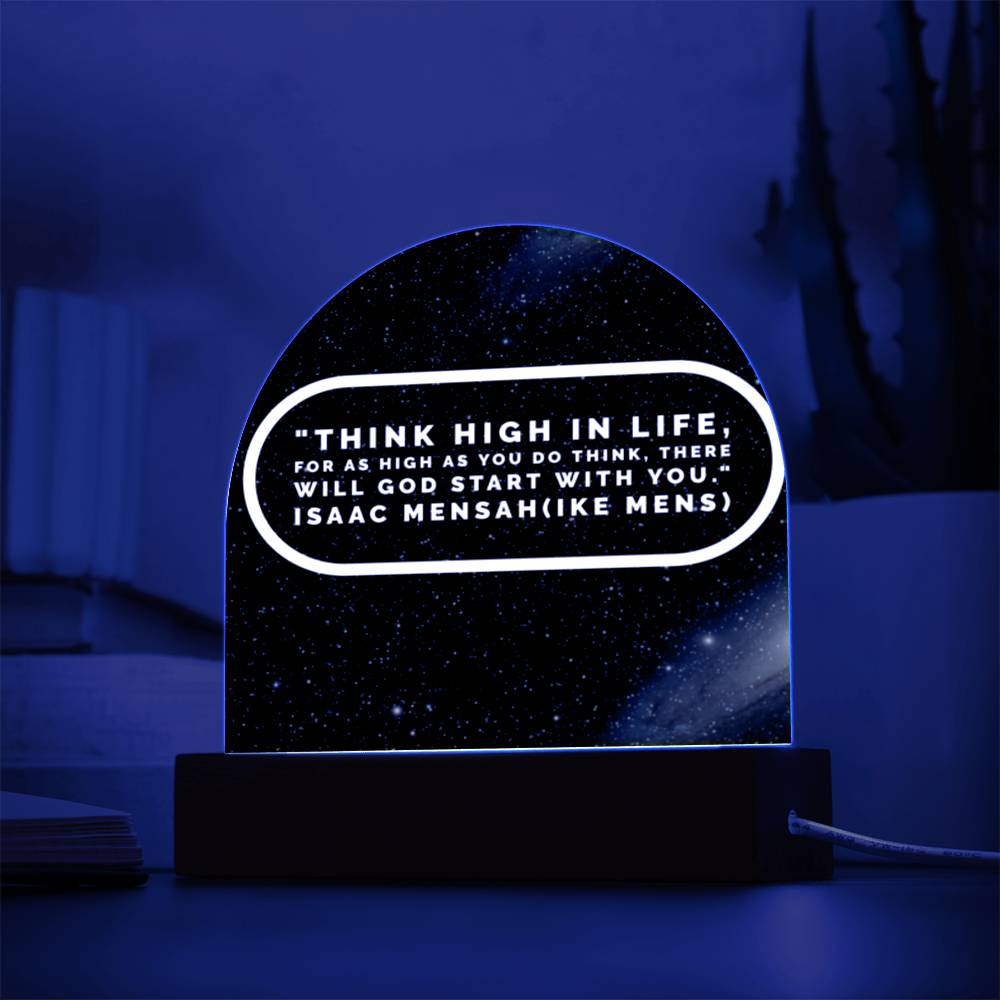 IKE MENS Quote Acrylic Dome Plaque