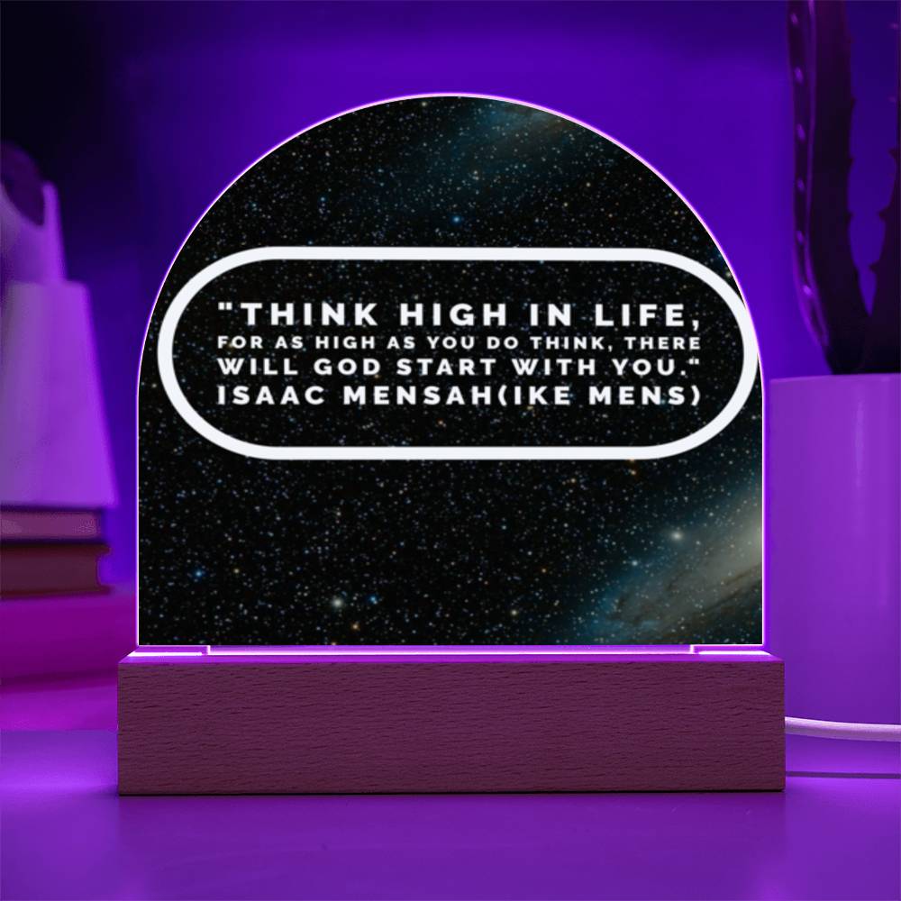 IKE MENS Quote Acrylic Dome Plaque