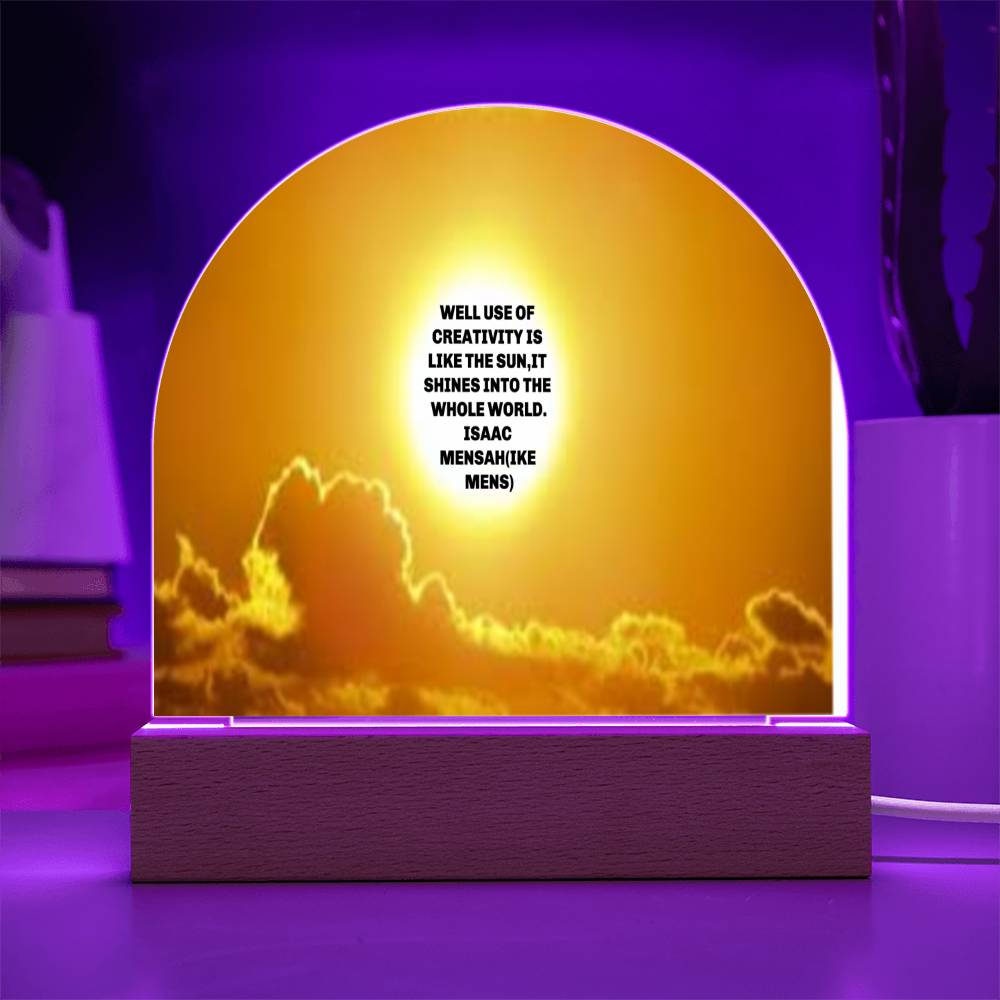 IKE MENS Quote Acrylic Dome Plaque