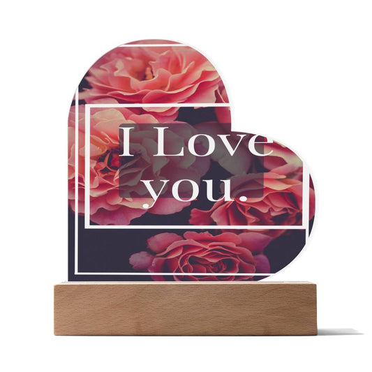 I LOVE YOU  Acrylic Square Plaque