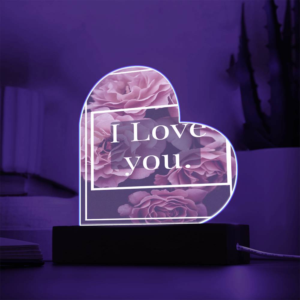 I LOVE YOU  Acrylic Square Plaque