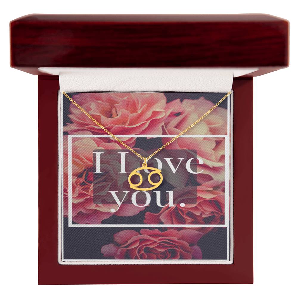 I LOVE YOU ZODIAC SYMPBOL NECKLACE
