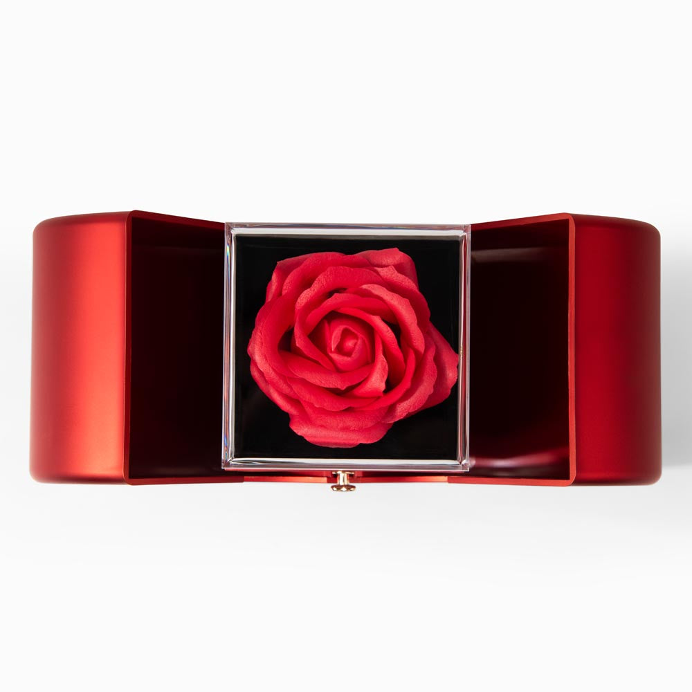 Happy Valentine's Day Alluring Beauty Necklace with Red Heart Rose Box
