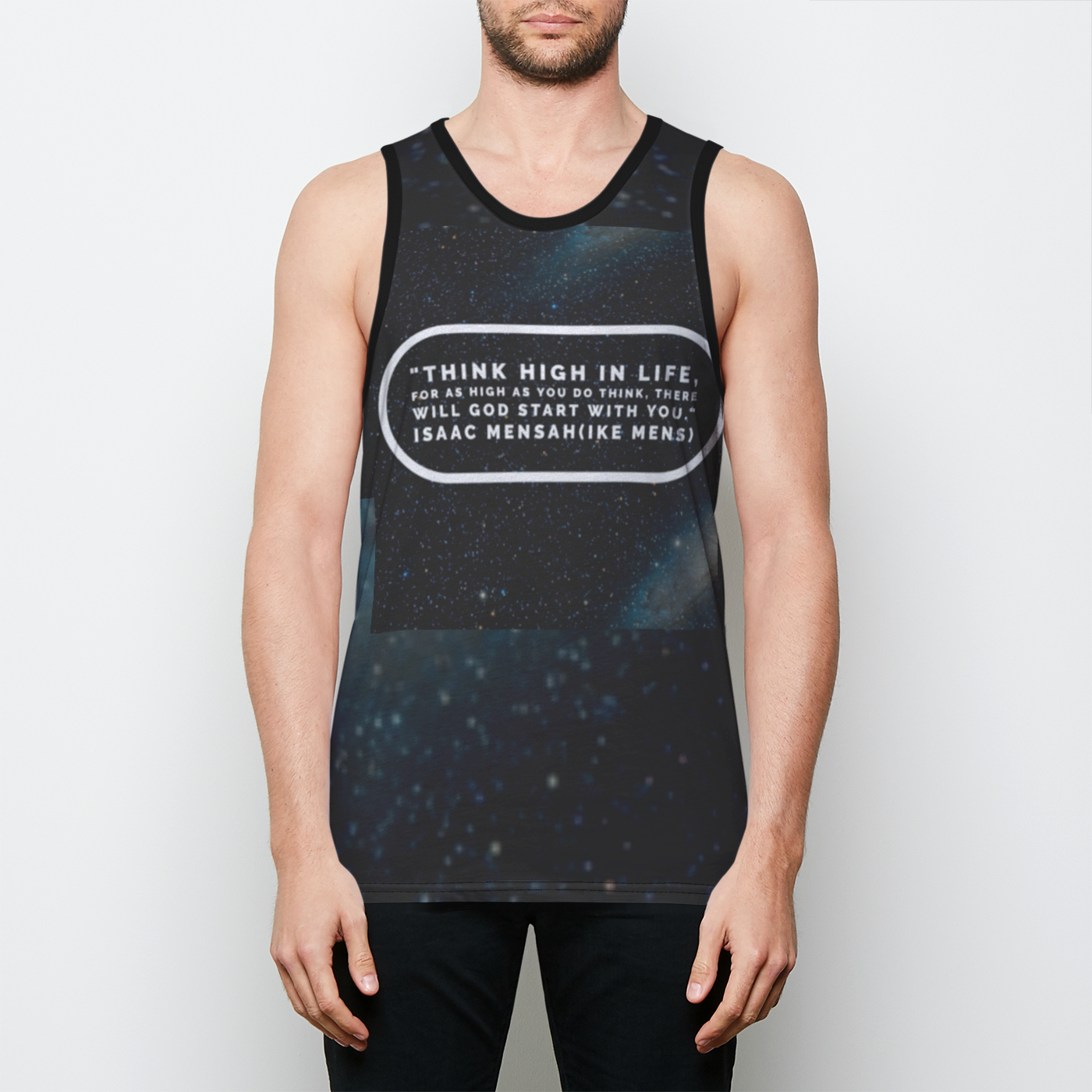 IKE MENS Quote Tank Top Mens Binded Tank Top