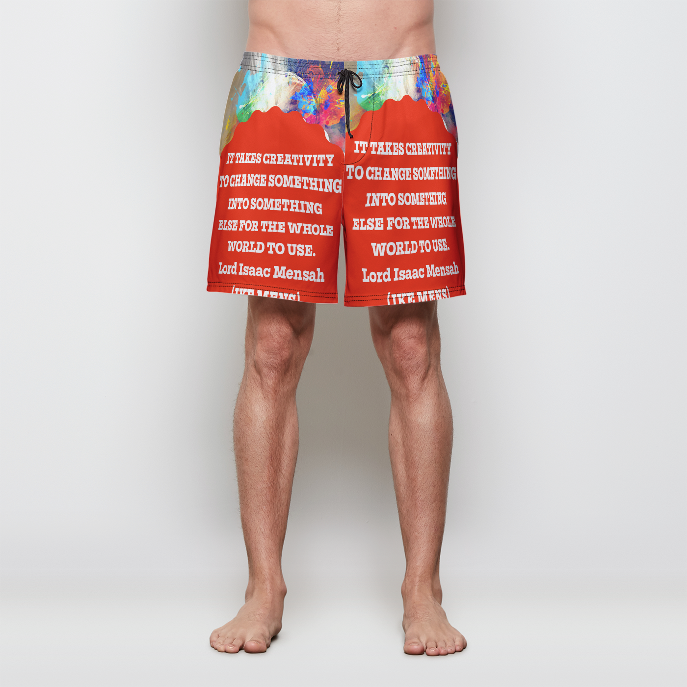 IKE MENS Quote Shorts Mens Swim Trunks