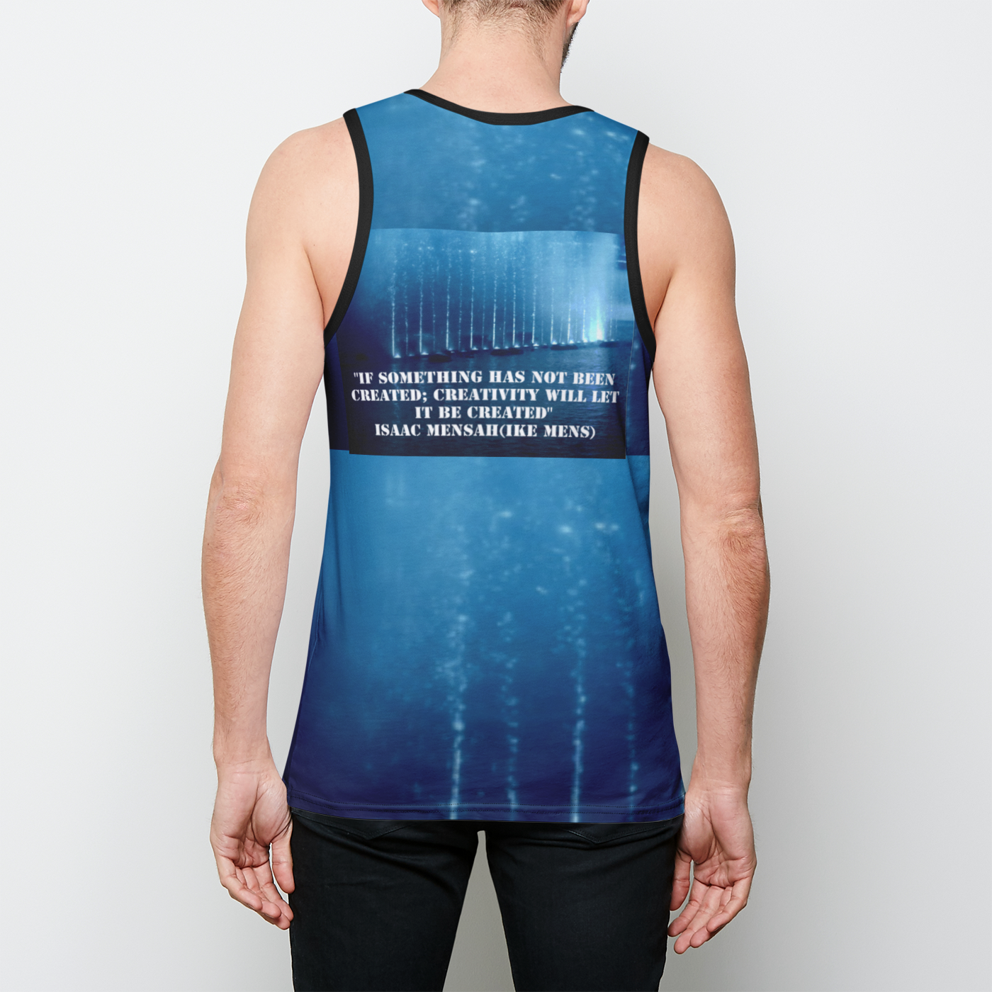 IKE MENS Quote Tank Tops Mens Binded Tank Top