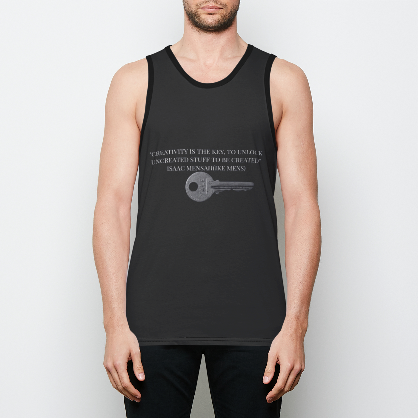 IKE MENS QUOTE TANK TOP FASHION Mens Binded Tank Top
