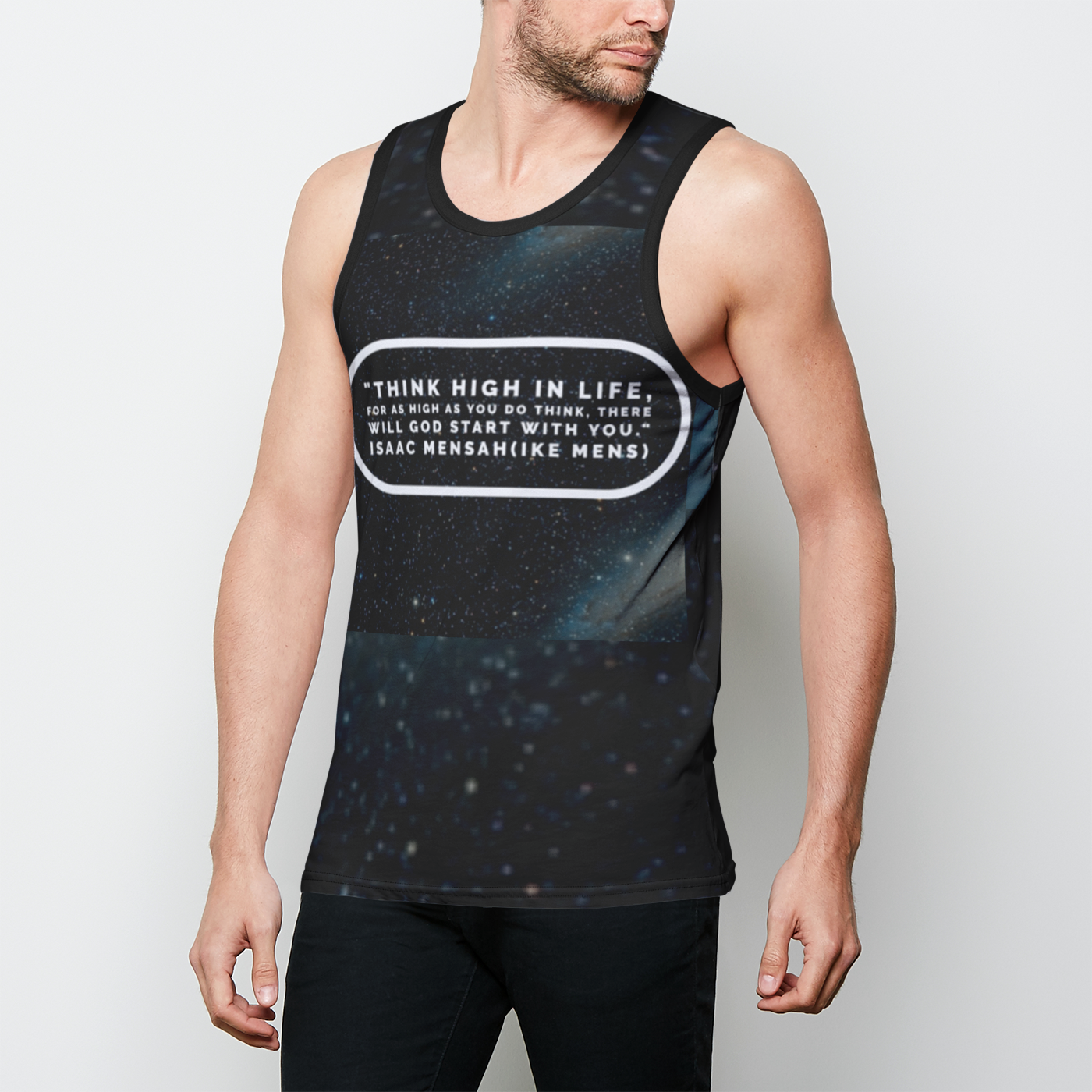 IKE MENS Quote Tank Top Mens Binded Tank Top