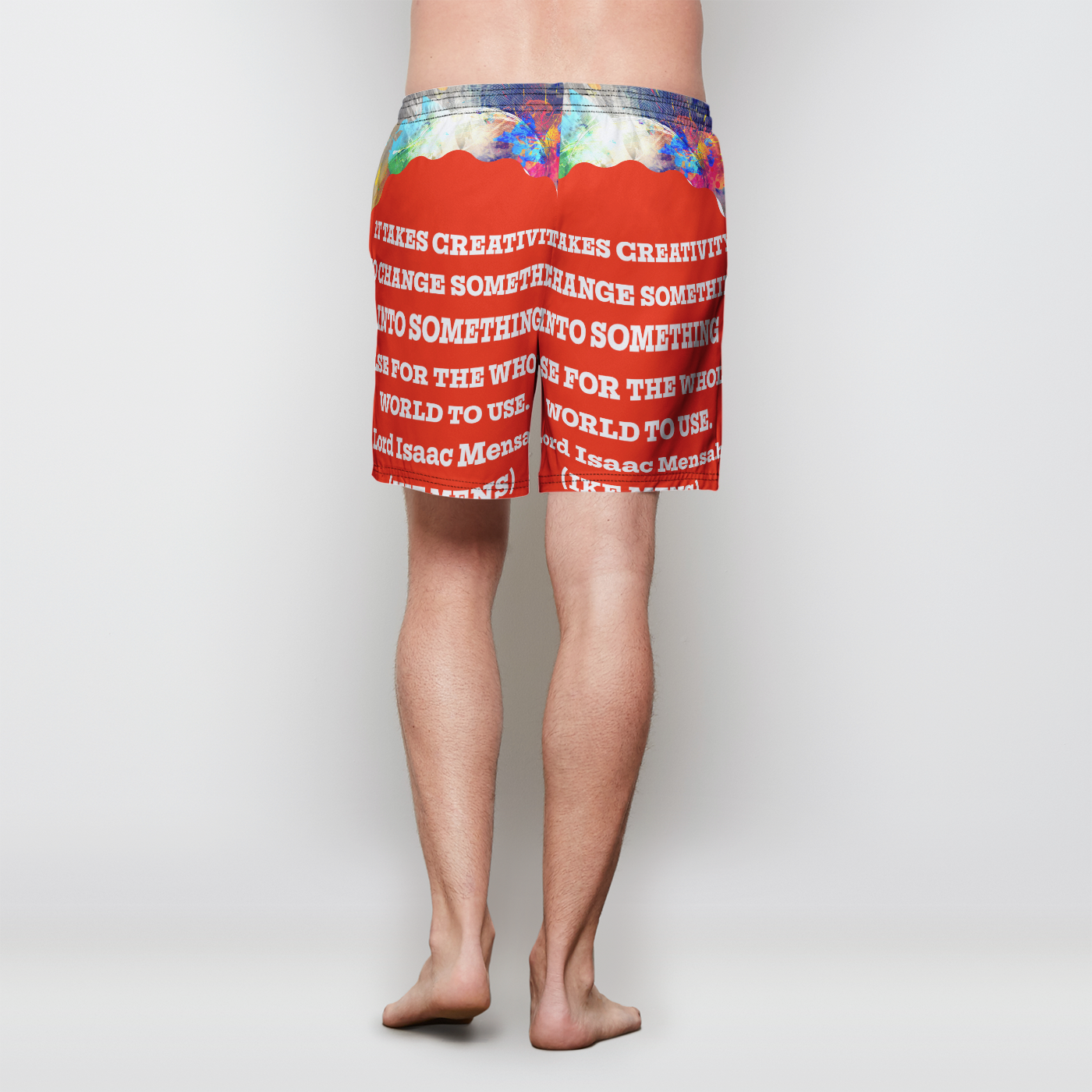 IKE MENS Quote Shorts Mens Swim Trunks