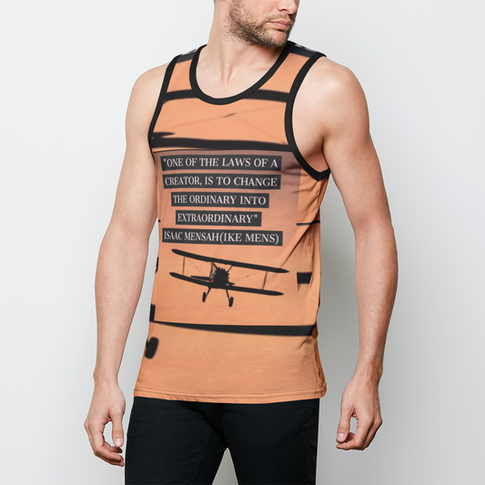 IKE MENS Quote in TANK TOPS Mens Binded Tank Top