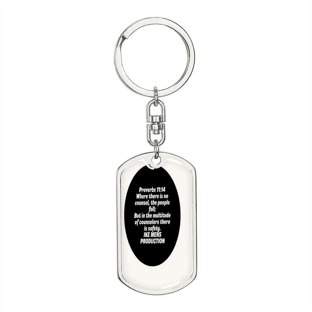 Proverbs Military Swivel Keychain