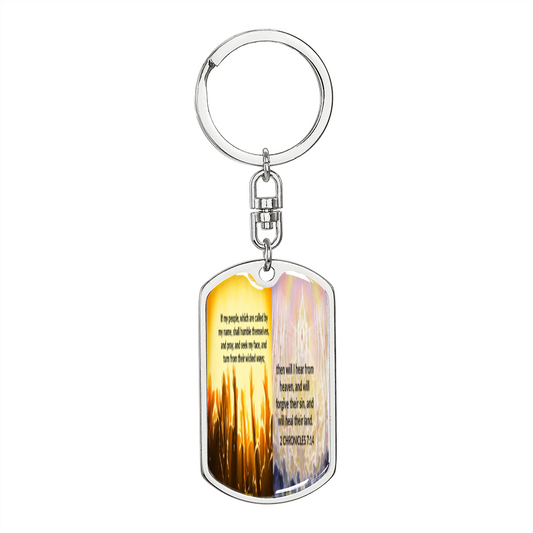 IKE MENS SCRIPTURE COLLAGE KEY CHAIN