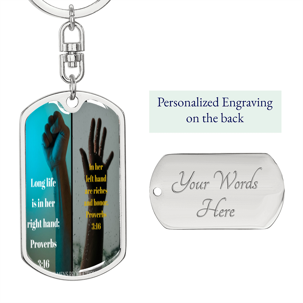 IKE MENS SCRIPTURE COLLAGE KEYCHAIN