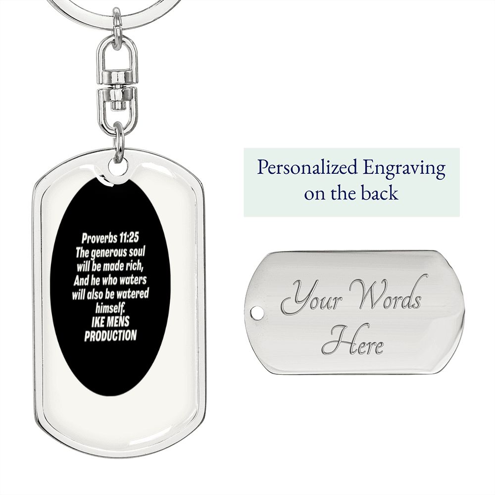 Proverbs Military Swivel Keychain