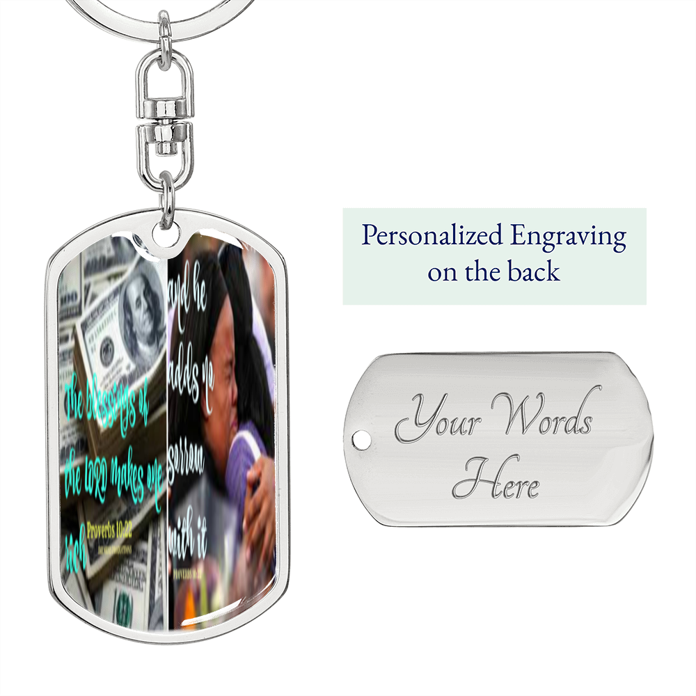 IKE MENS SCRIPTURE COLLAGE KEYCHAIN