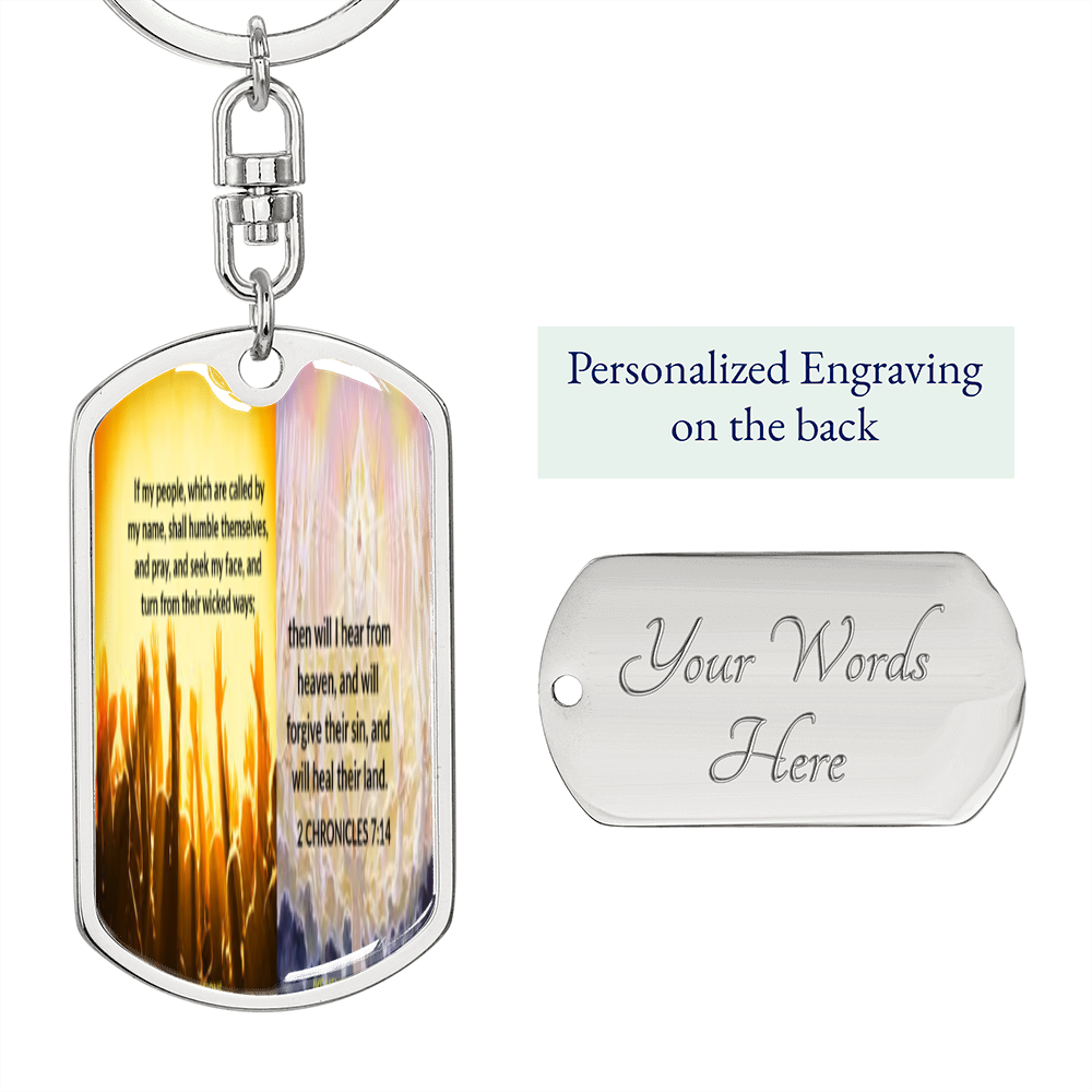 IKE MENS SCRIPTURE COLLAGE KEY CHAIN