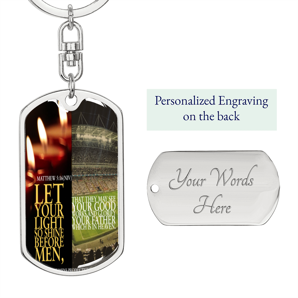 IKE MENS SCRIPTURE COLLAGE KEYCHAIN