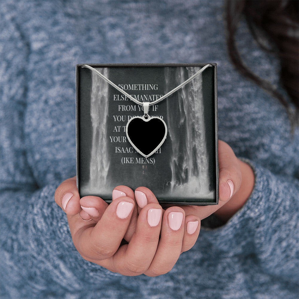 IKE MENS QUOTE HEART NECKLACE (Buyer Picture Upload)