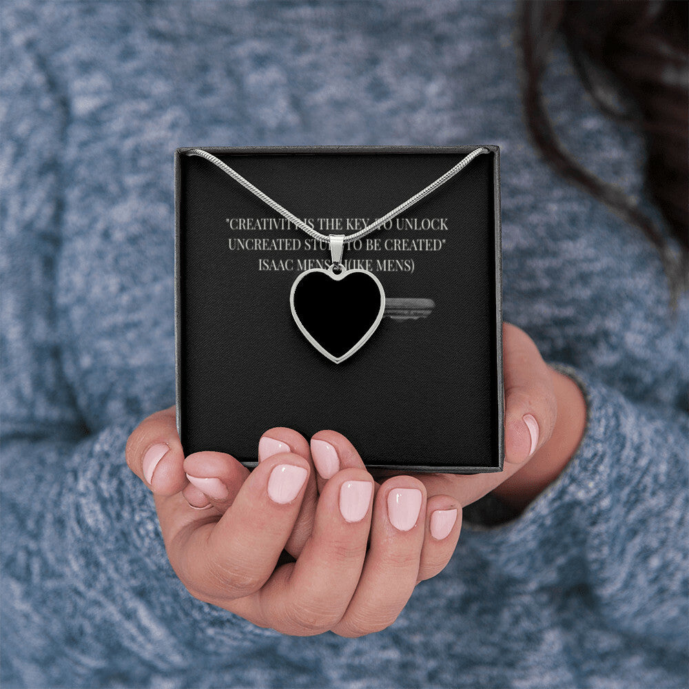 IKE MENS QUOTE HEART NECKLACE