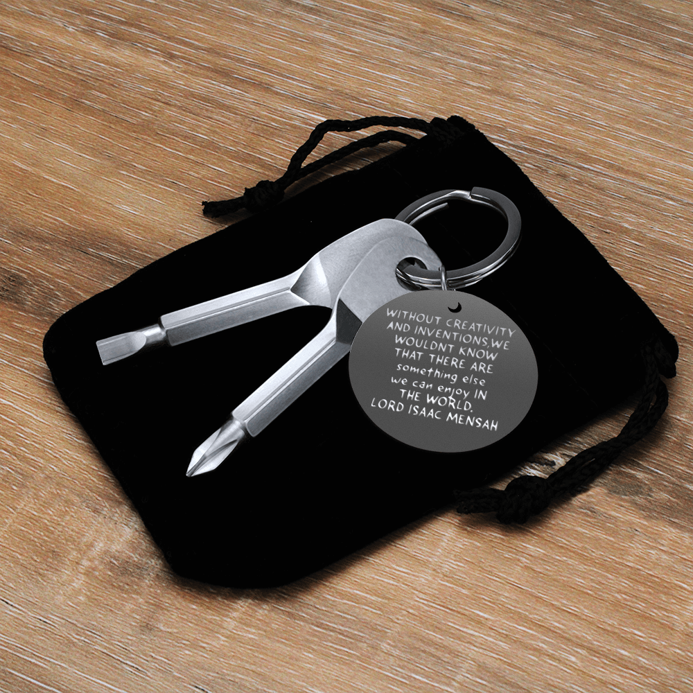 IKE MENS Quote Screwdriver Keychain