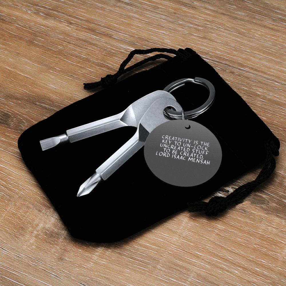 IKE MENS Quote Screwdriver Keychain