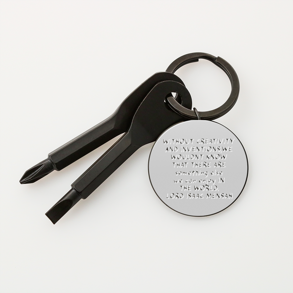 IKE MENS Quote Screwdriver Keychain