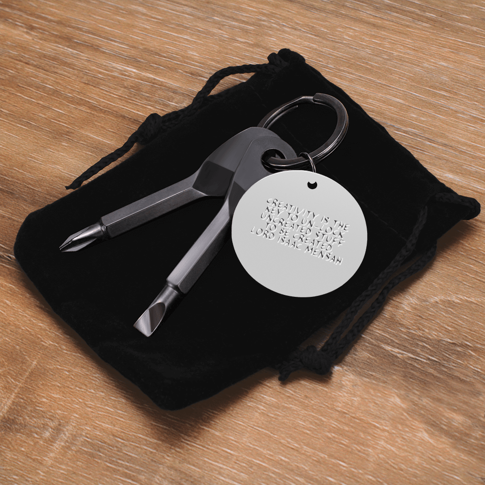 IKE MENS Quote Screwdriver Keychain