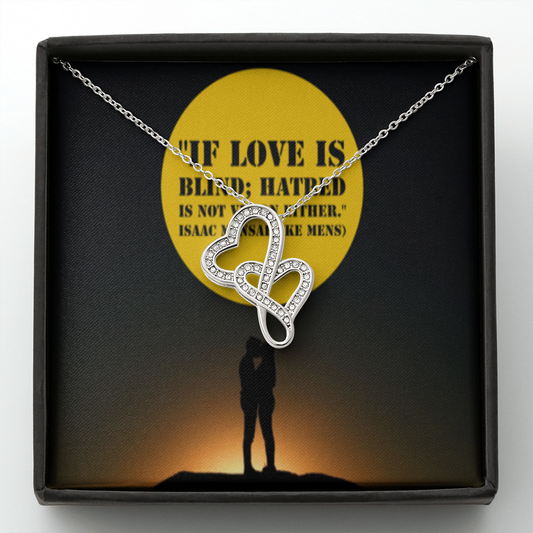 IKE MENS QUOTE DOUBLE HEART NECKLACE
