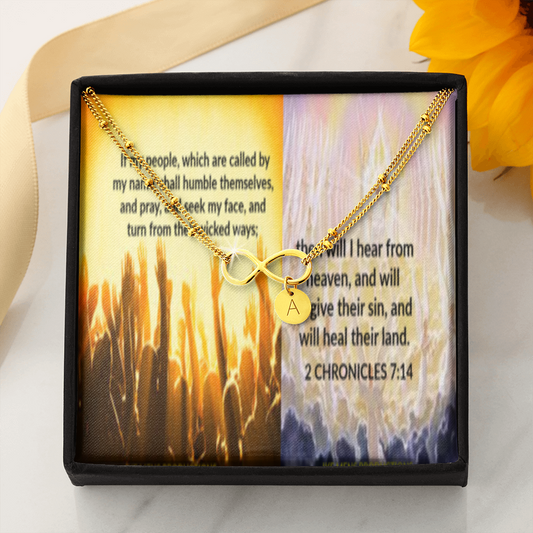 IKE MENS SCRIPTURE COLLAGE INFINITY BRACELET GOLD
