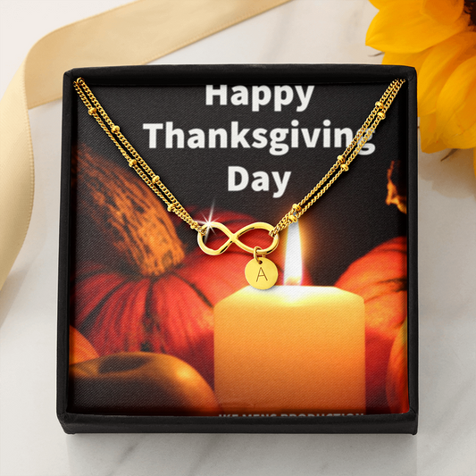 Happy Thanksgiving Day INFINITY BRACELET Gold