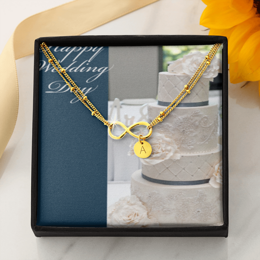 Happy Wedding Day INFINITY BRACELET Gold
