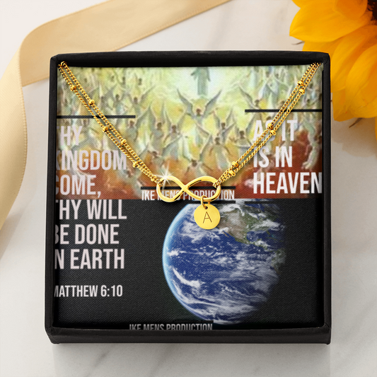 IKE MENS SCRIPTURE COLLAGE INFINITY BRACELET GOLD