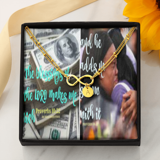 IKE MENS SCRIPTURE COLLAGE INFINITY BRACELET GOLD