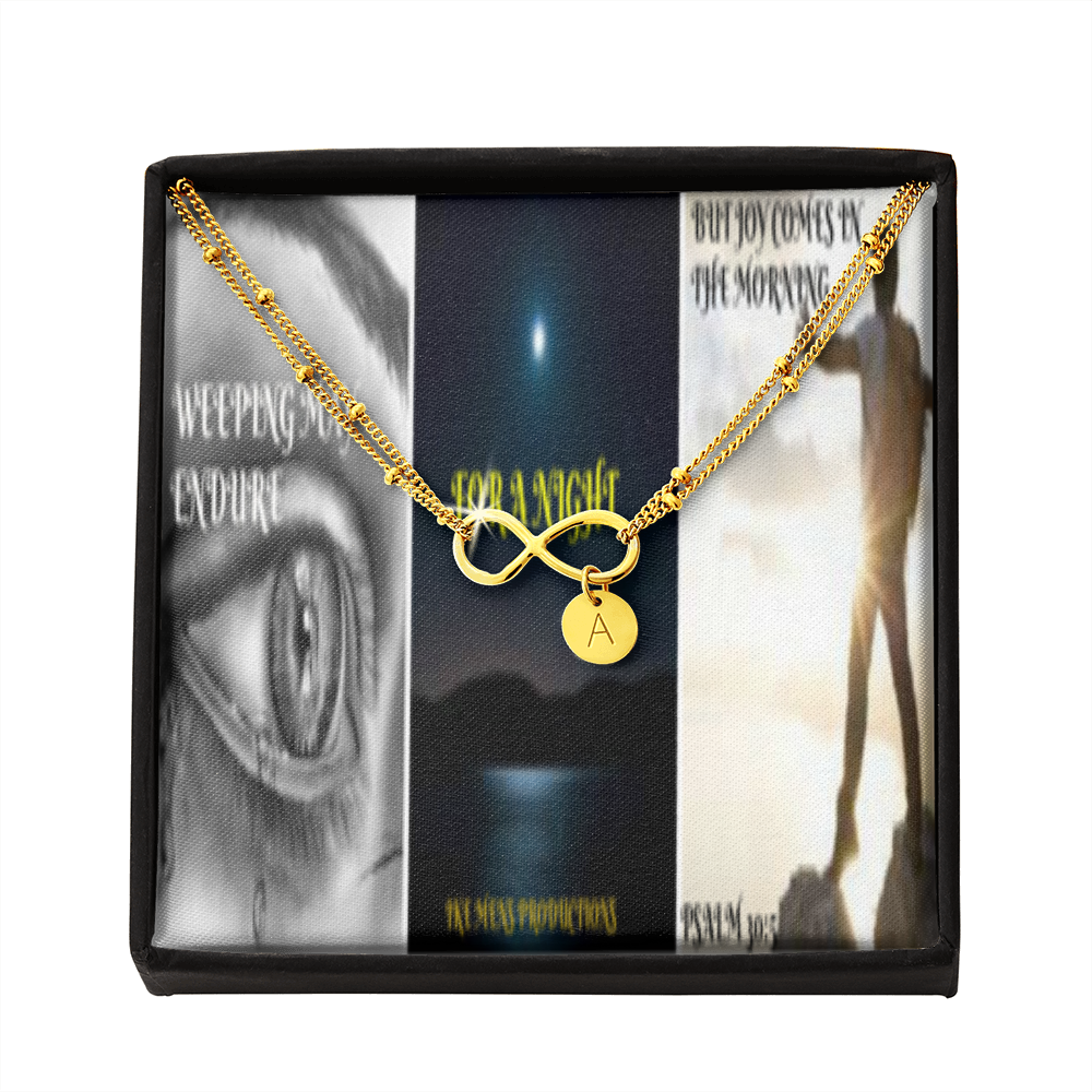 IKE MENS SCRIPTURE COLLAGE INFINITY BRACELET GOLD